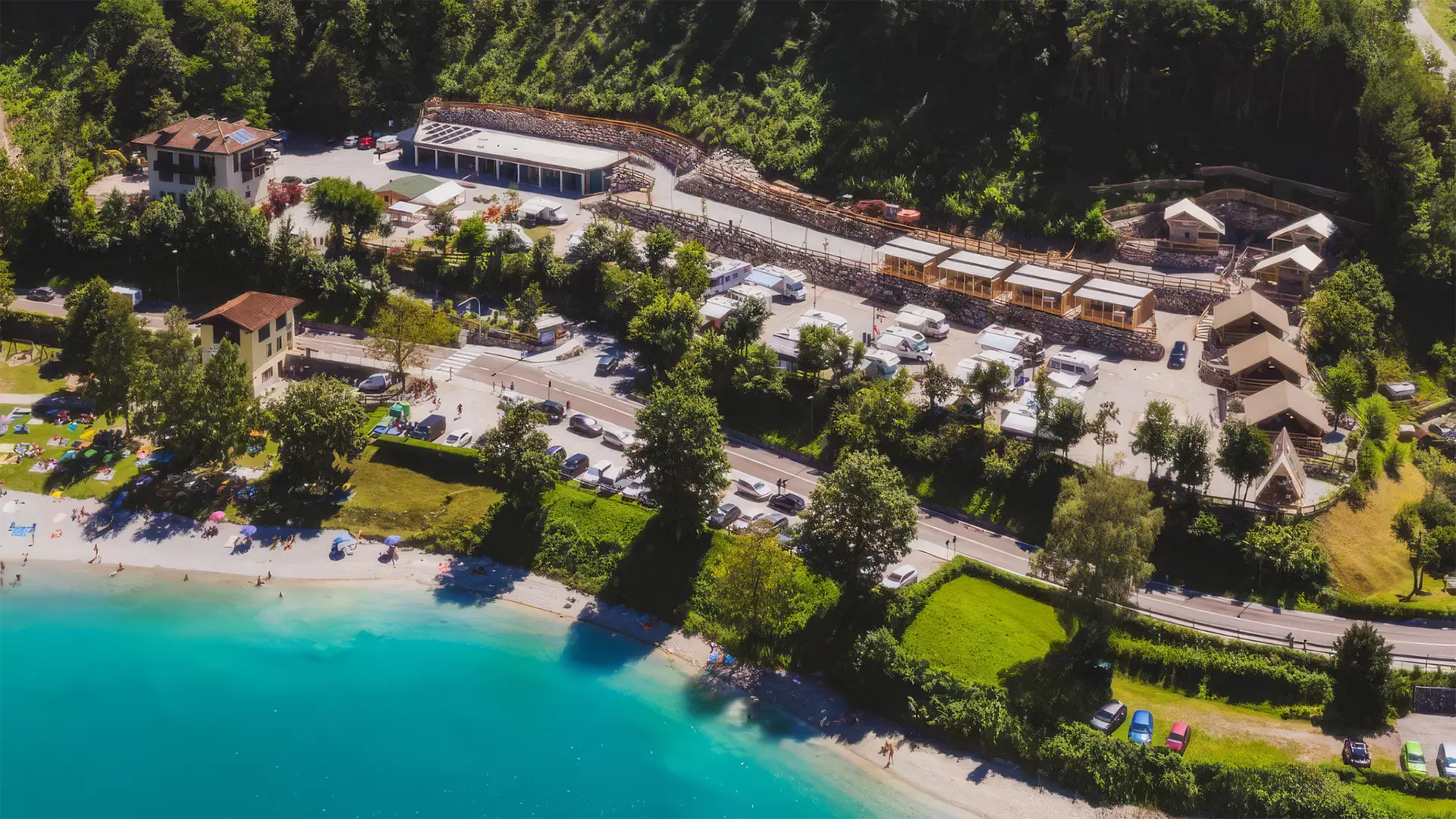 BEST LEDRO CAMPING am Besta-Strand bei Molina di Ledro